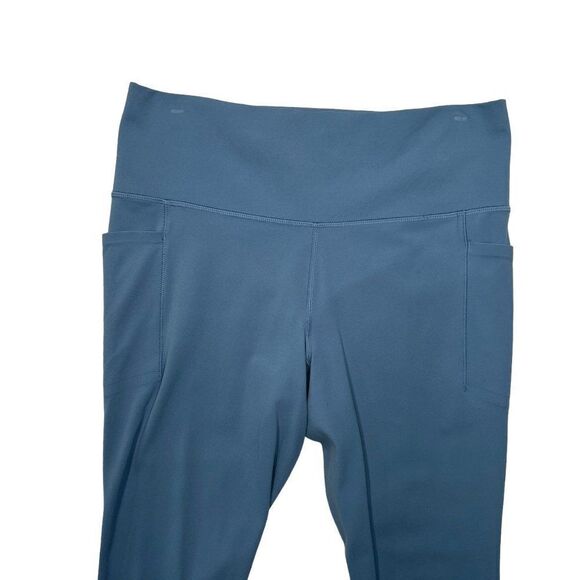 Athleta Leggings Women's Size Large Light Blue Pocket Yoga Active Comfort Tights - Picture 3 of 7